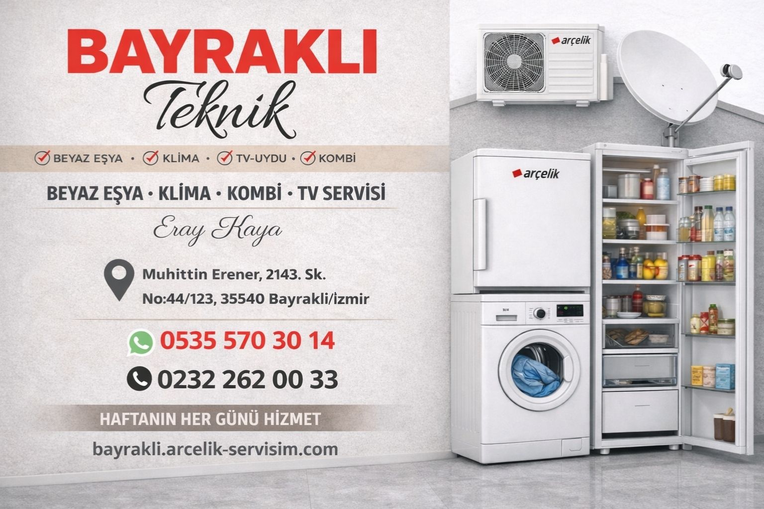 bayraklı beko servisi